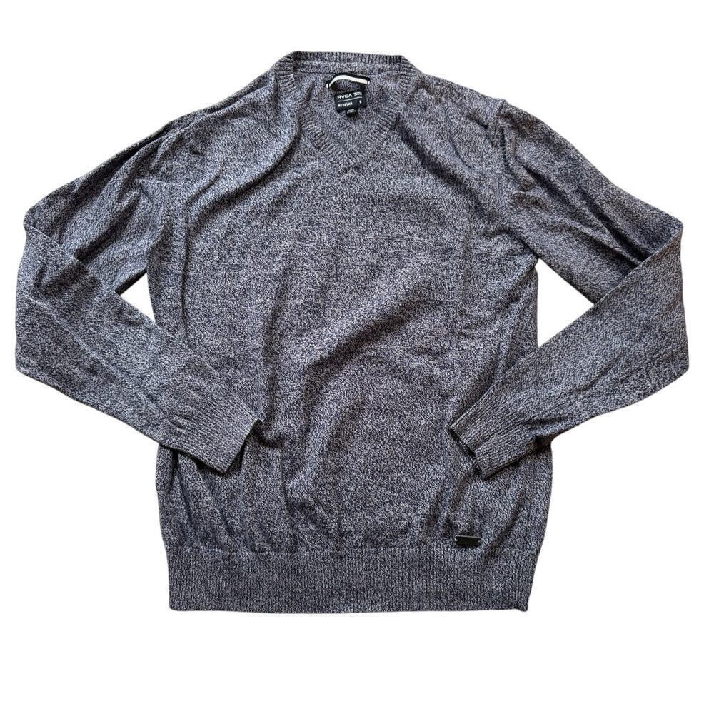 RVCA Sweater, womens Small pull over, V neck, 100% cotton